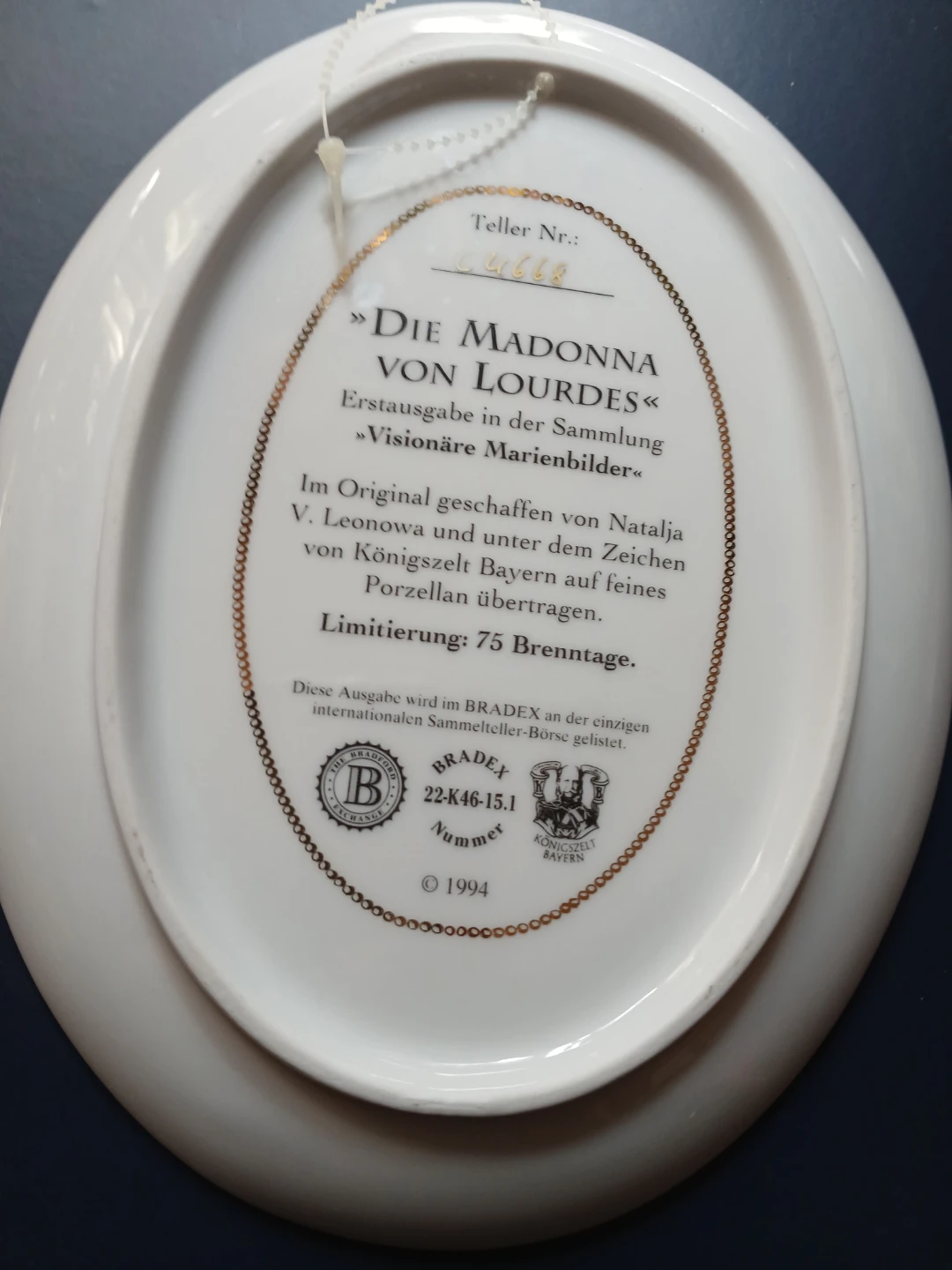 The Madonna von Lourdes Collection Plate