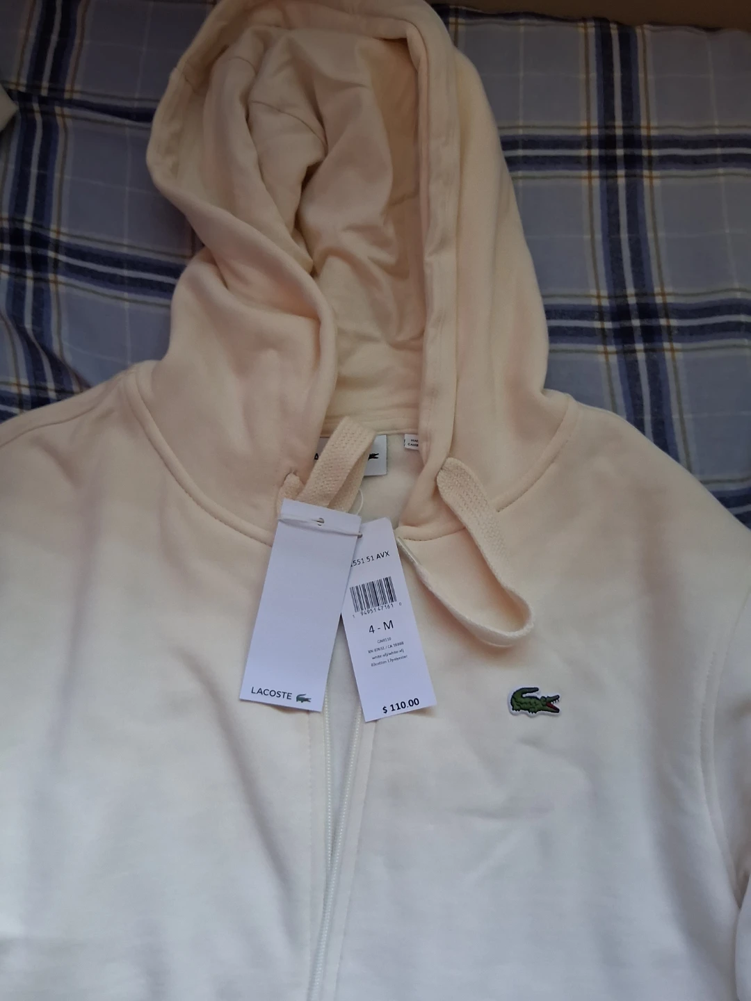 Lacoste Cream Hoodie and Sweatpants Set