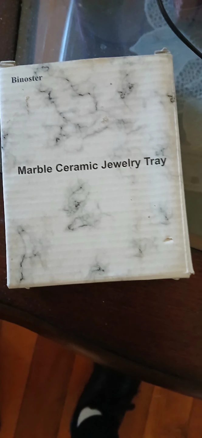 Binoster Marble Ceramic Jewelry Tray - Best Auntie Ever