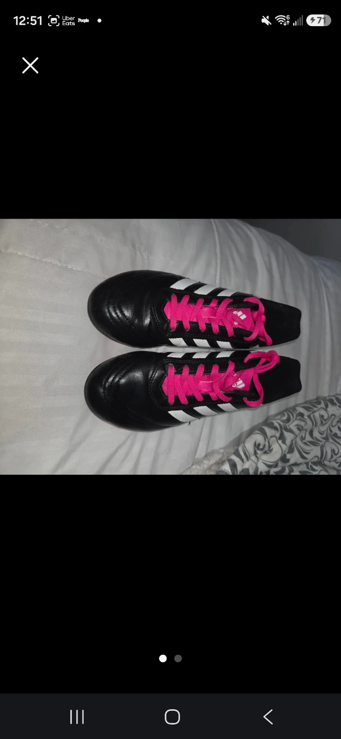 ⚽️Adidas Soccer Cleats with Pink Laces