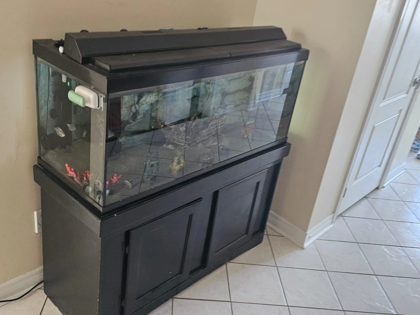 Black Aquarium with Stand
