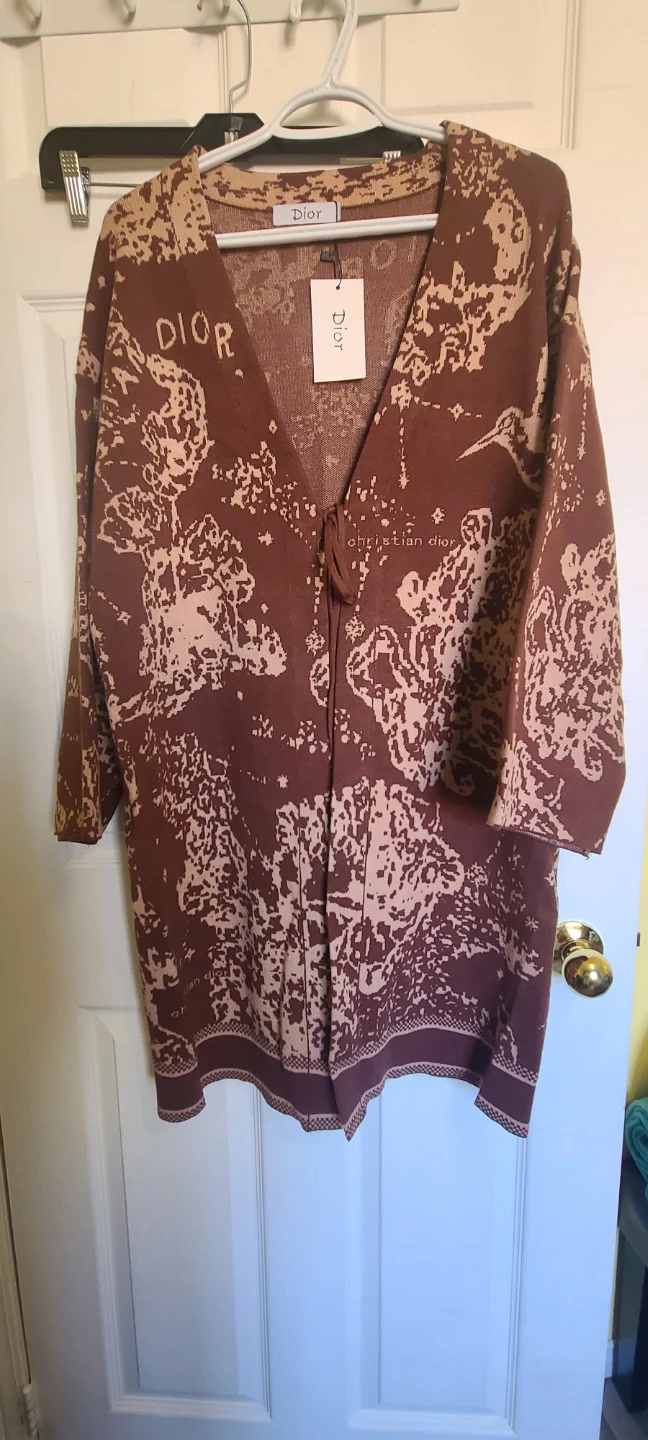 Brown & Monogram Knit Cardigan - photo 3
