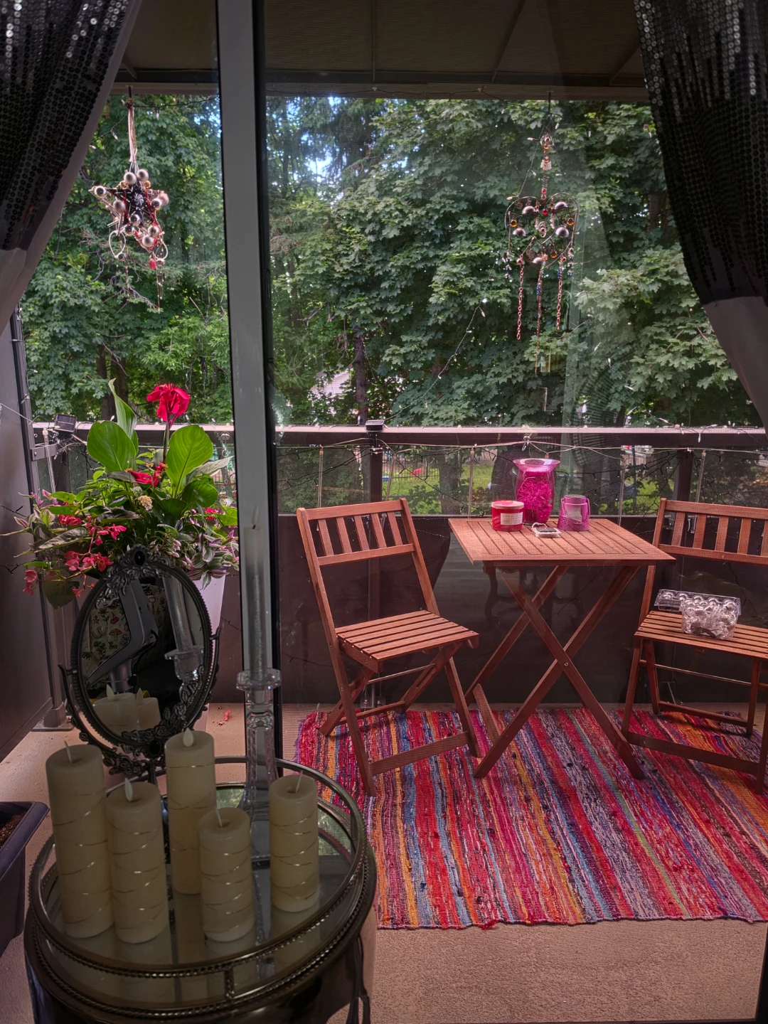 Bistro set/ rug/ patio decors lot ptice lots more - photo 2