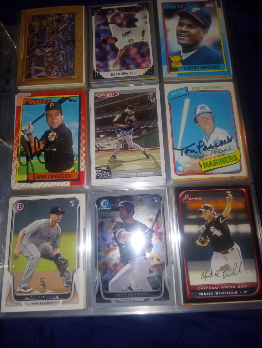 White Sox players 70's -20's Baseball Card Collection Binder
