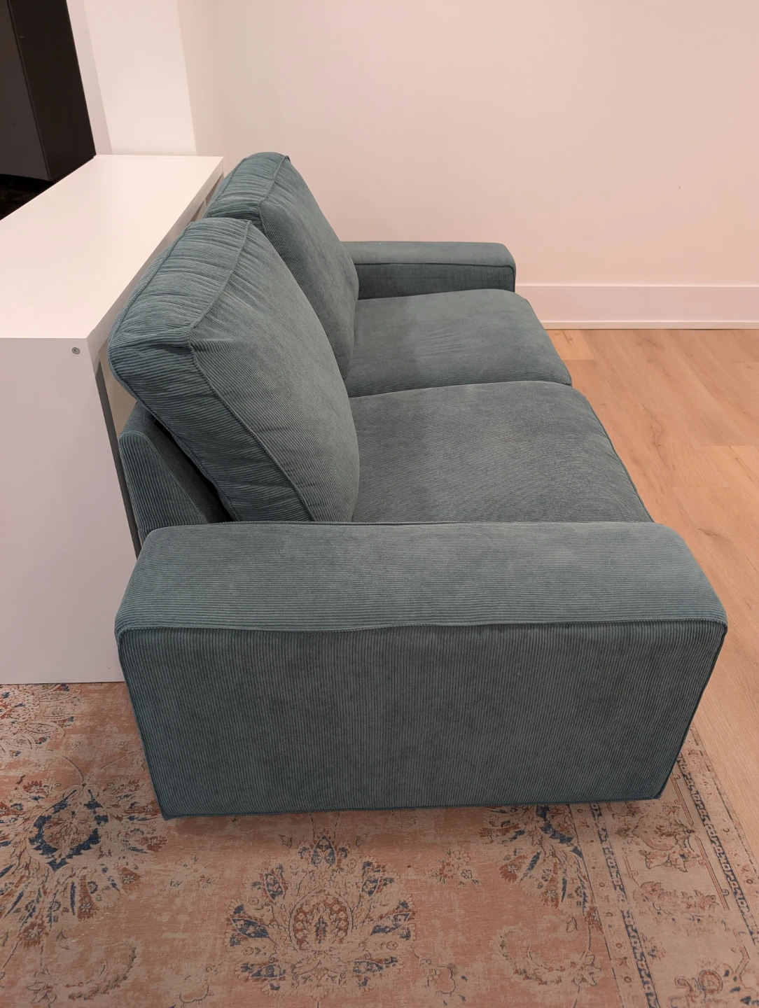 Teal Corduroy Sofa - photo 2