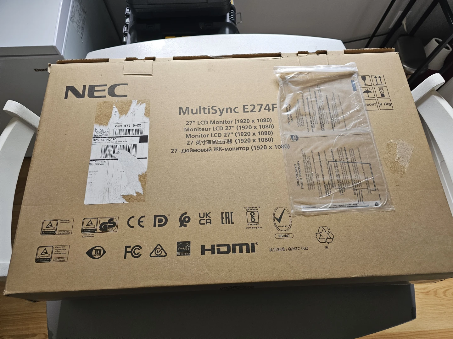 Sharp NEC 27"E274F Full HD LED-LCD Monitor, Black - photo 2