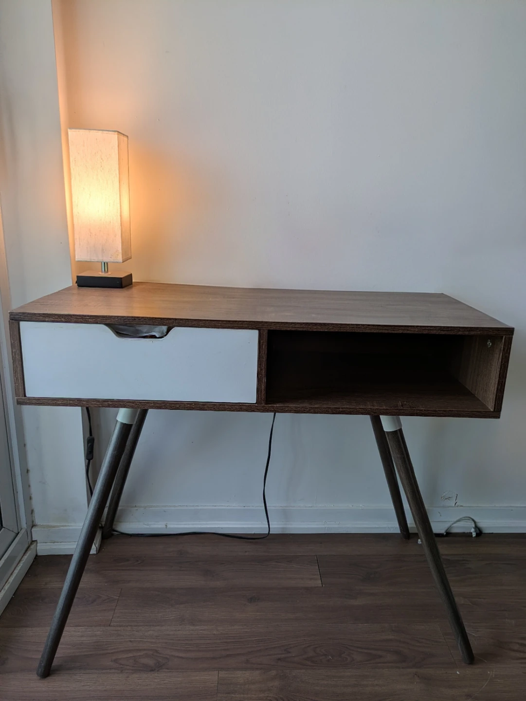 Mid-Century Style Side Table with Drawer
