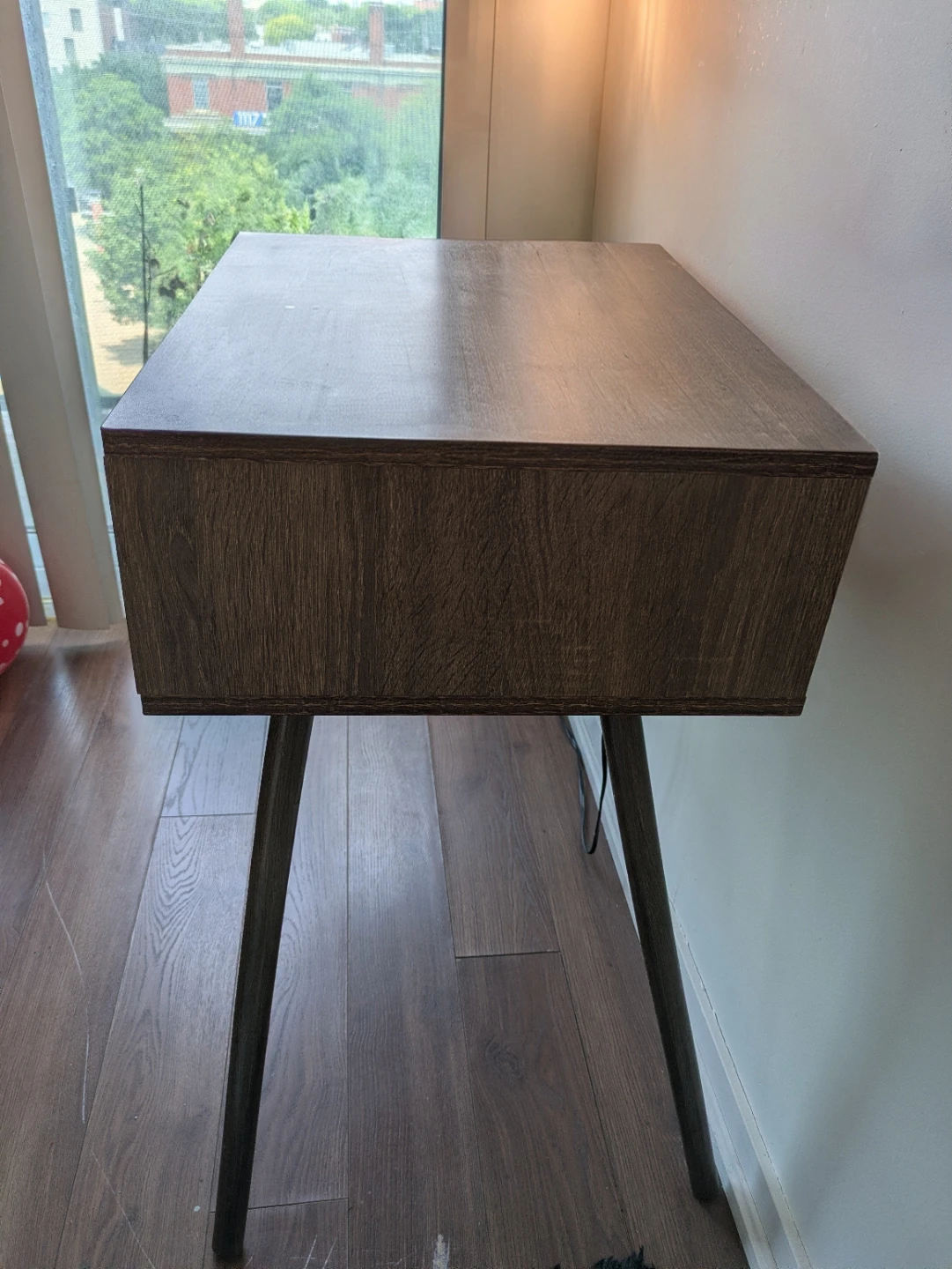 Mid-Century Style Side Table with Drawer - photo 2
