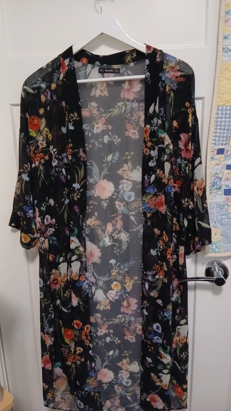 Bershka Floral Kimono Cardigan