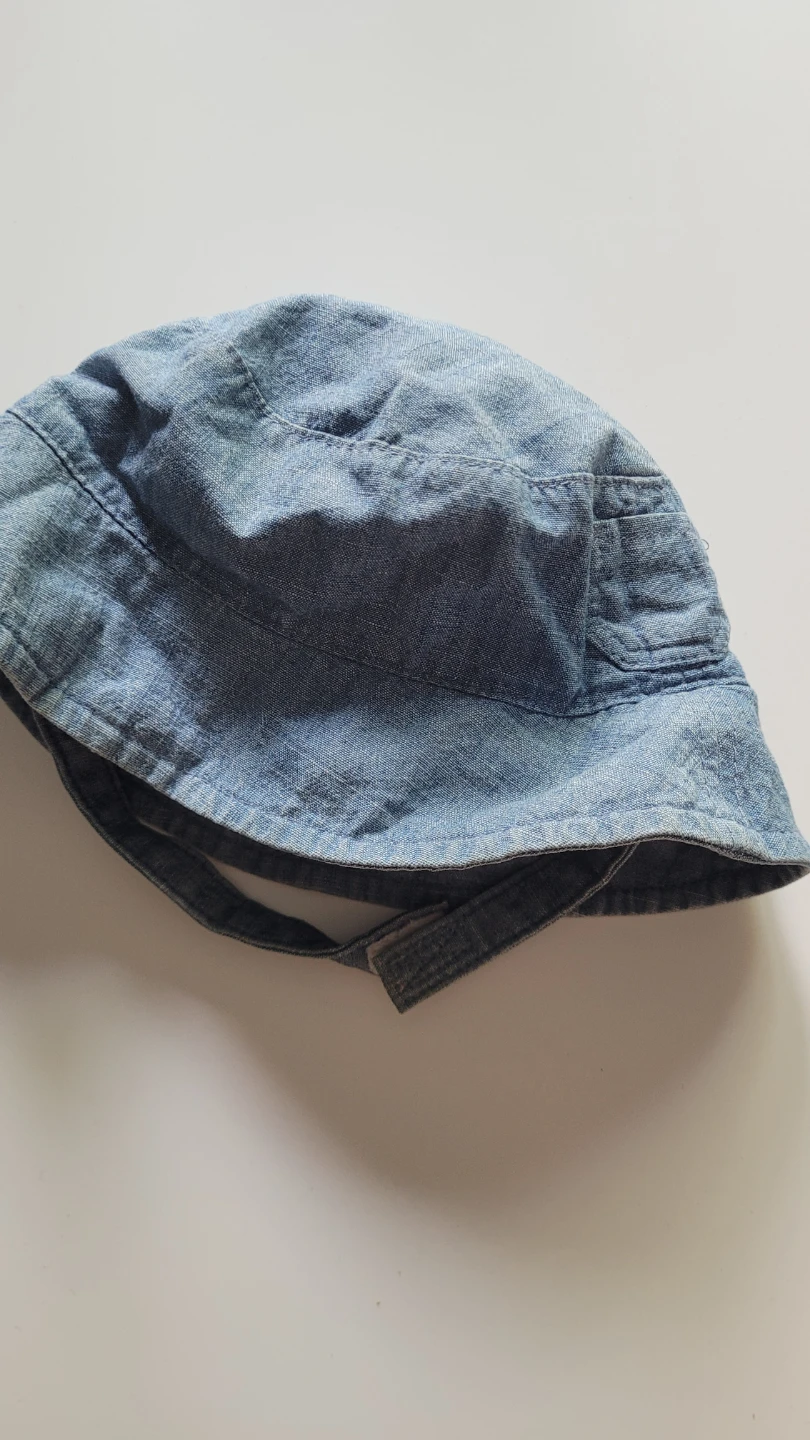 9M Denim Bucket Hat with Chin Strap