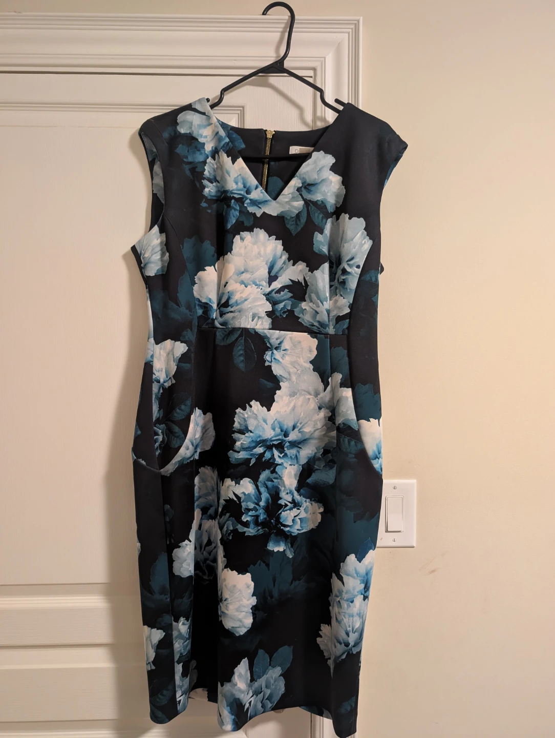 Calvin Klein Floral Sleeveless Sheath Dress