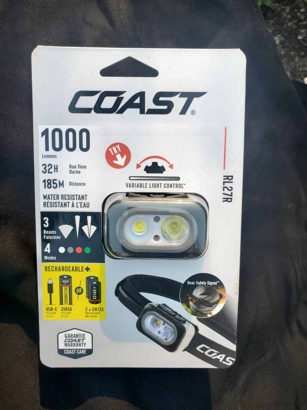 NEW COAST RL27R Rechargeable LED Headlamp - 1000 Lumens