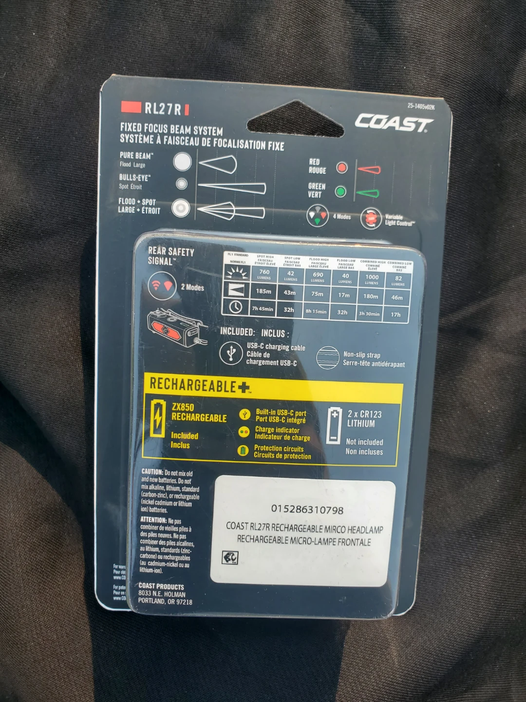 NEW COAST RL27R Rechargeable LED Headlamp - 1000 Lumens - photo 2