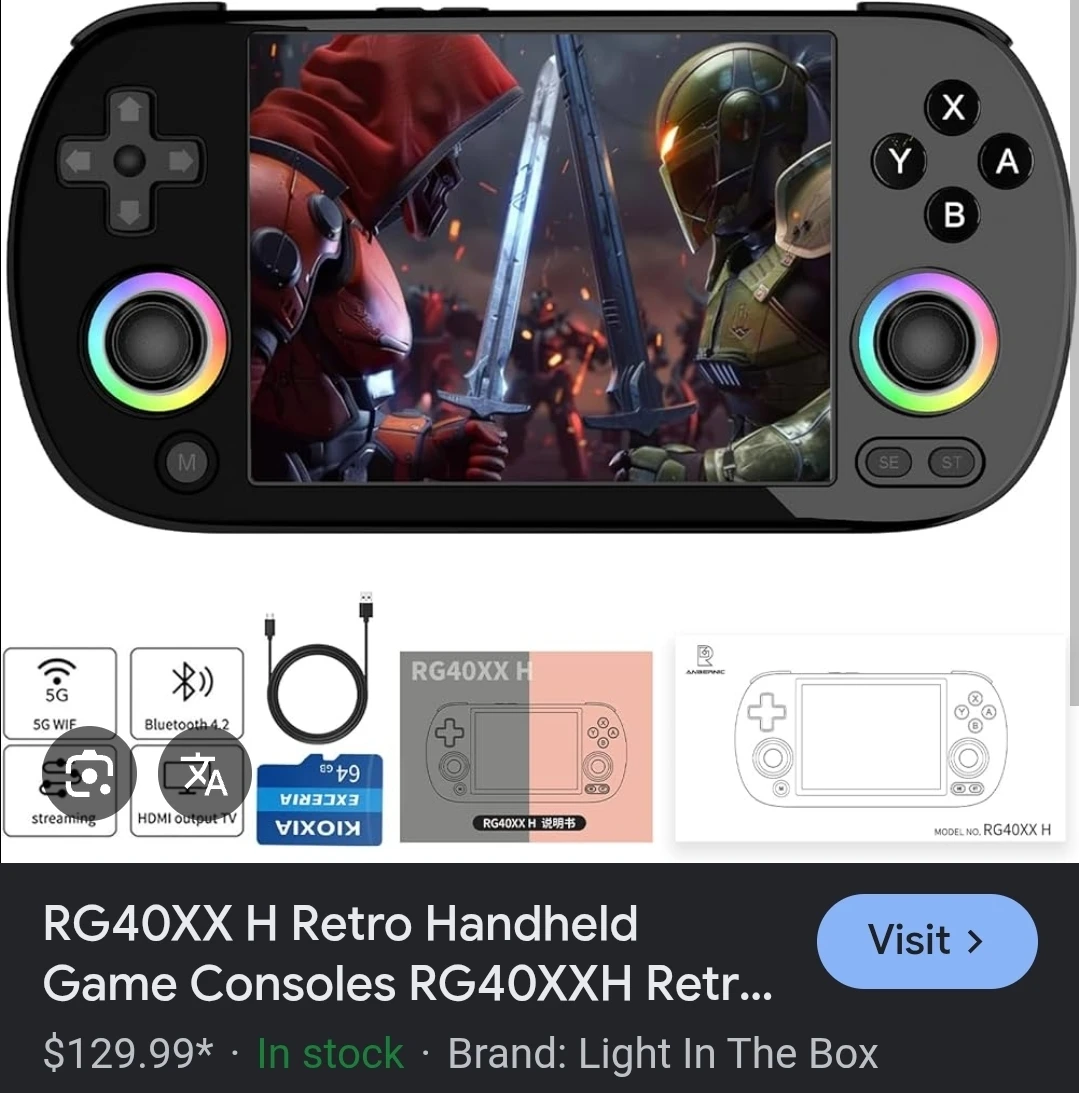RG40XX H Retro Handheld Game Console