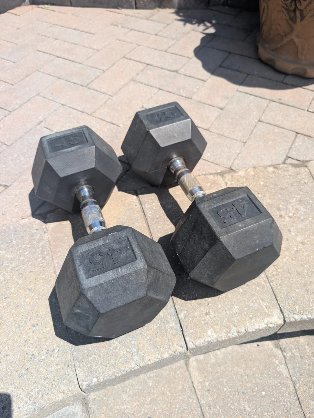 Set of 45 lb Hex Dumbbells (Pair)