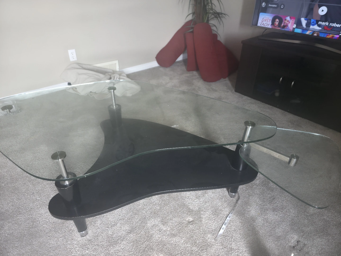 Glass center table