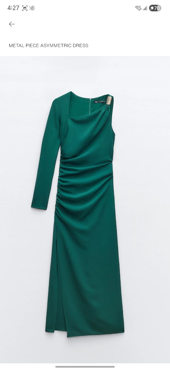 ZARA Metal Piece Asymmetric Dress