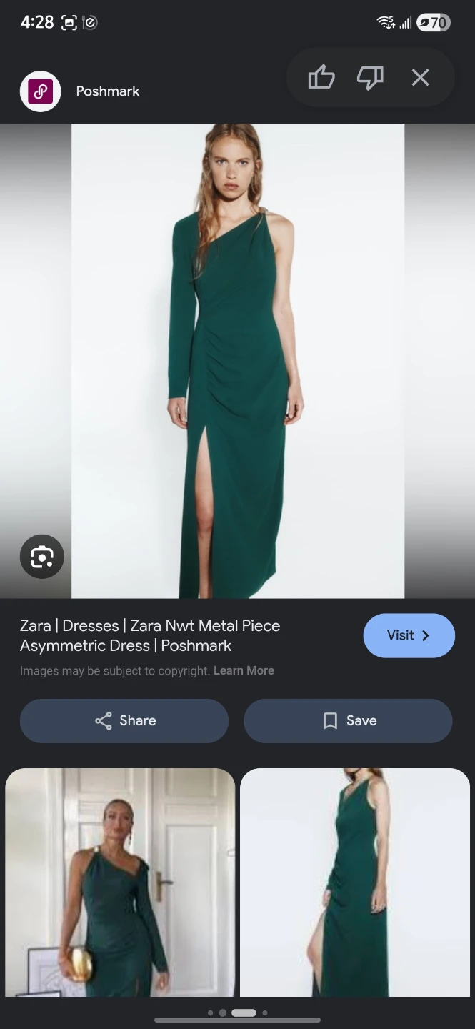 ZARA Metal Piece Asymmetric Dress - photo 2