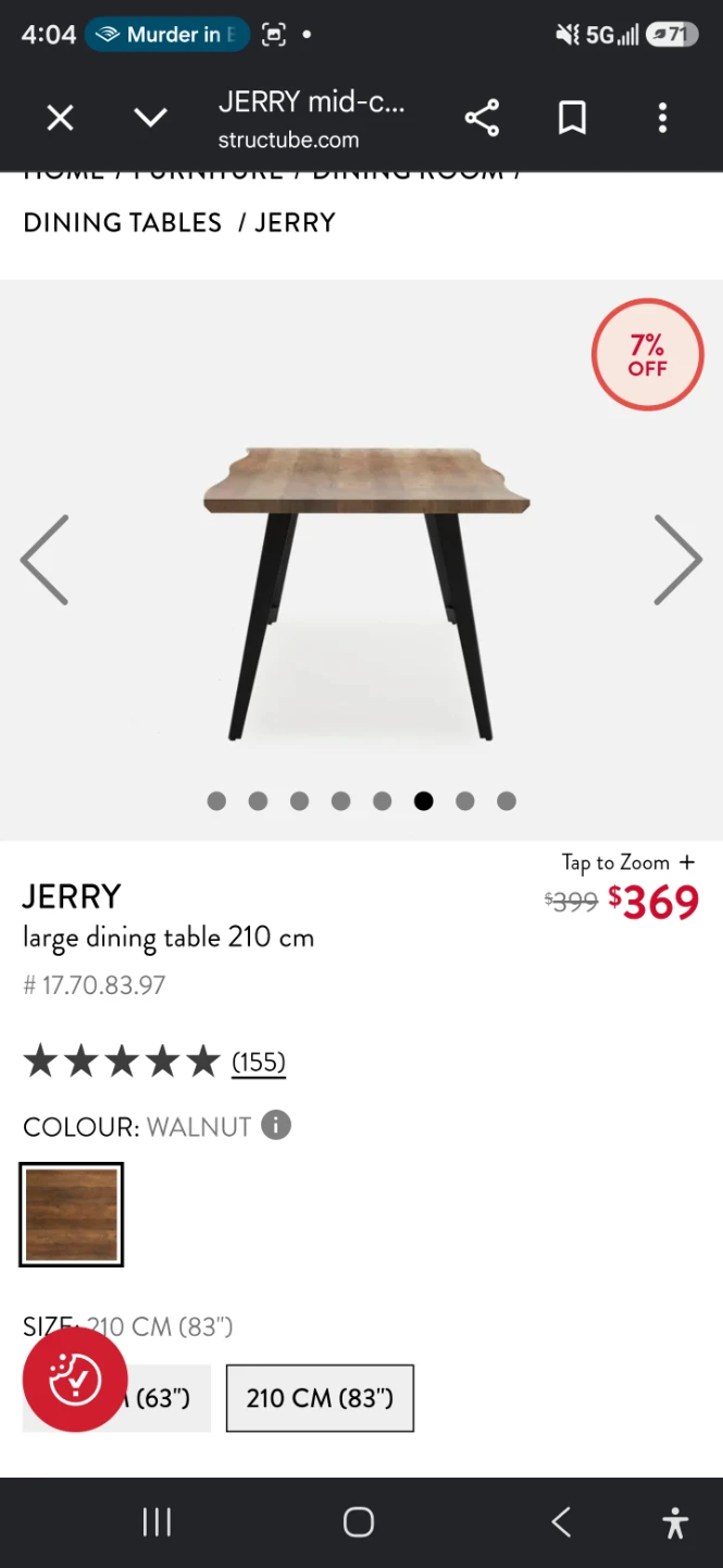 JERRY Large Dining Table 210 cm - photo 2