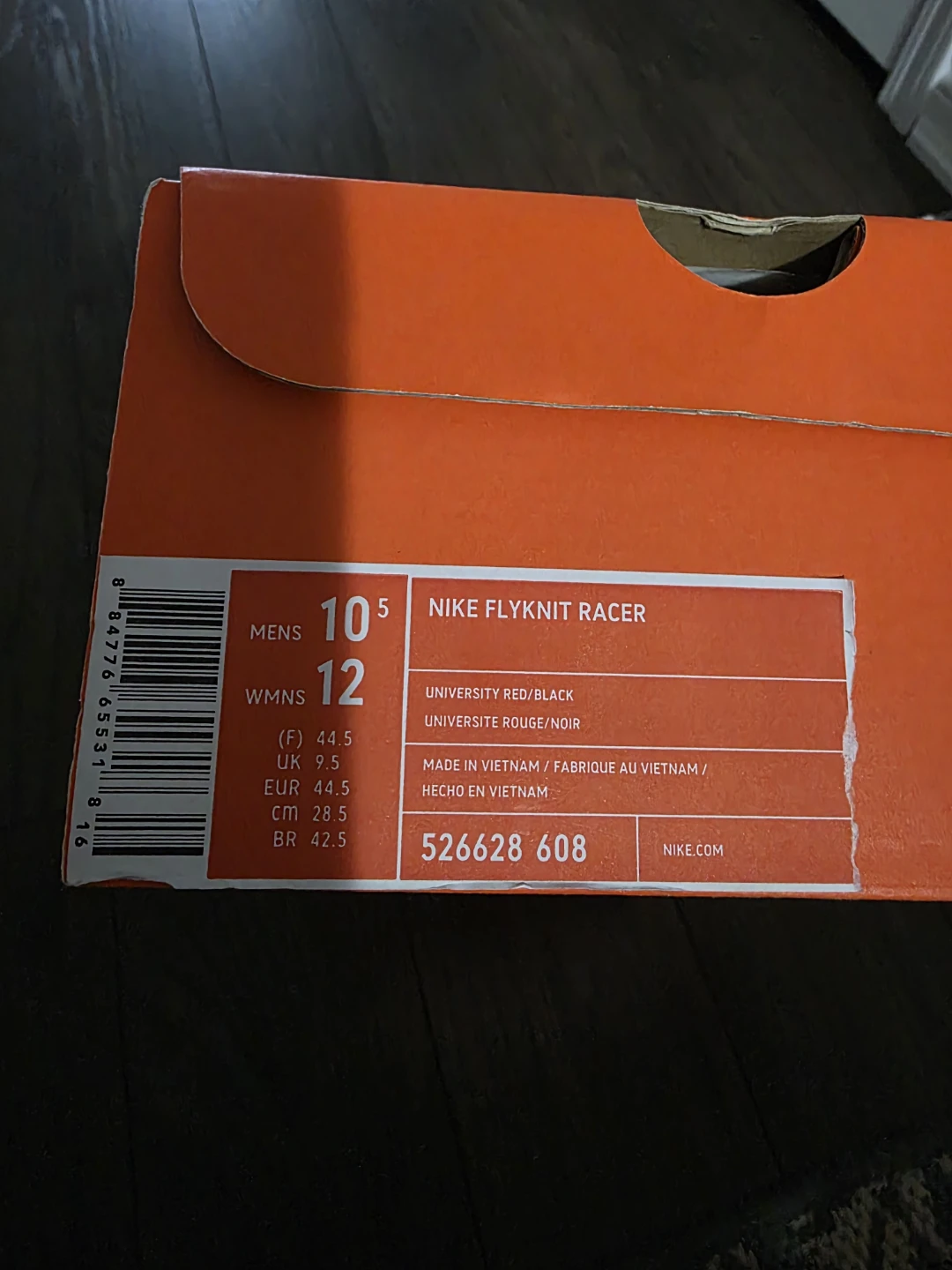Nike Flyknit Racer university red black 10.5 - photo 4