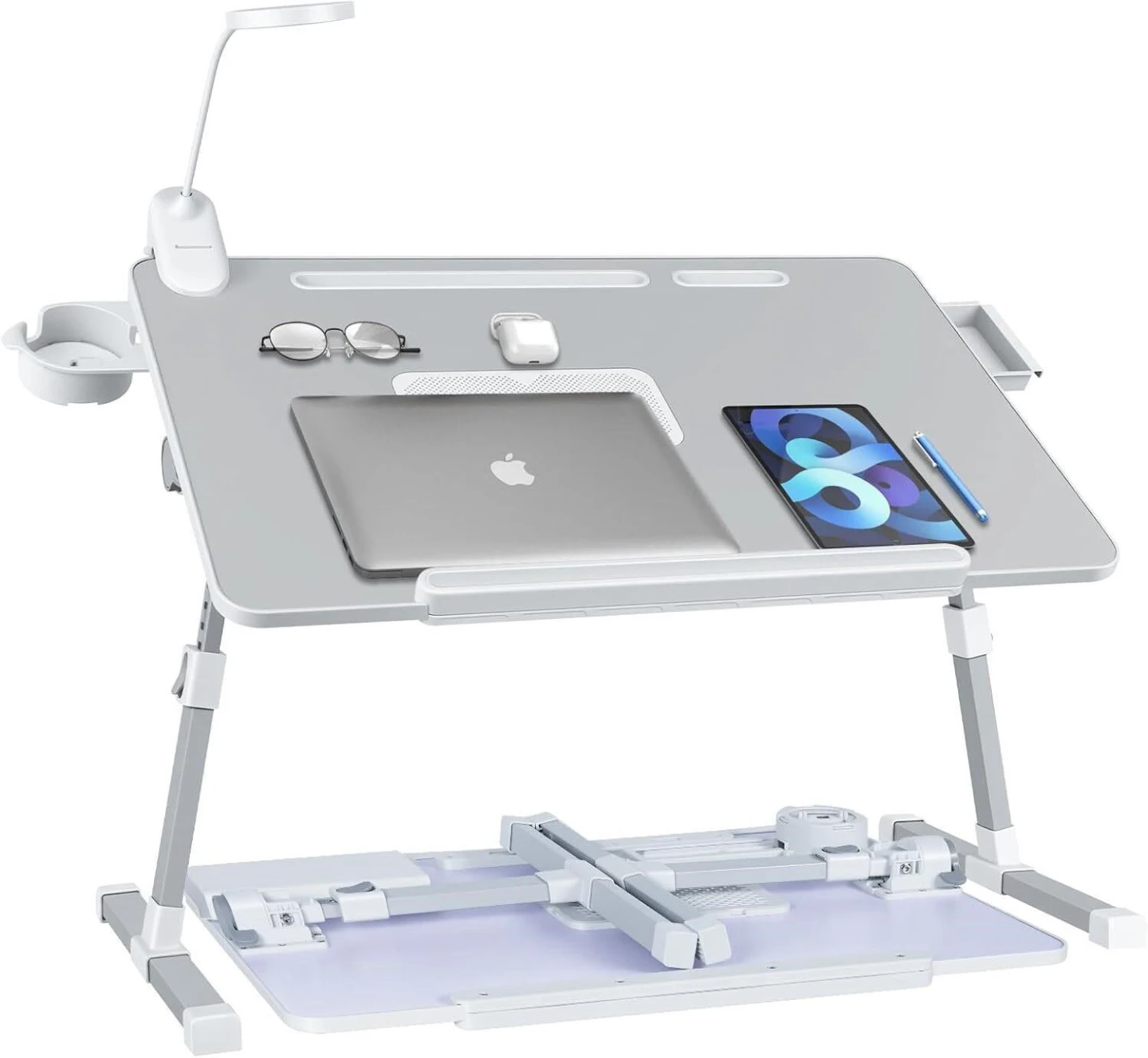 Adjustable Laptop Desk with Lamp