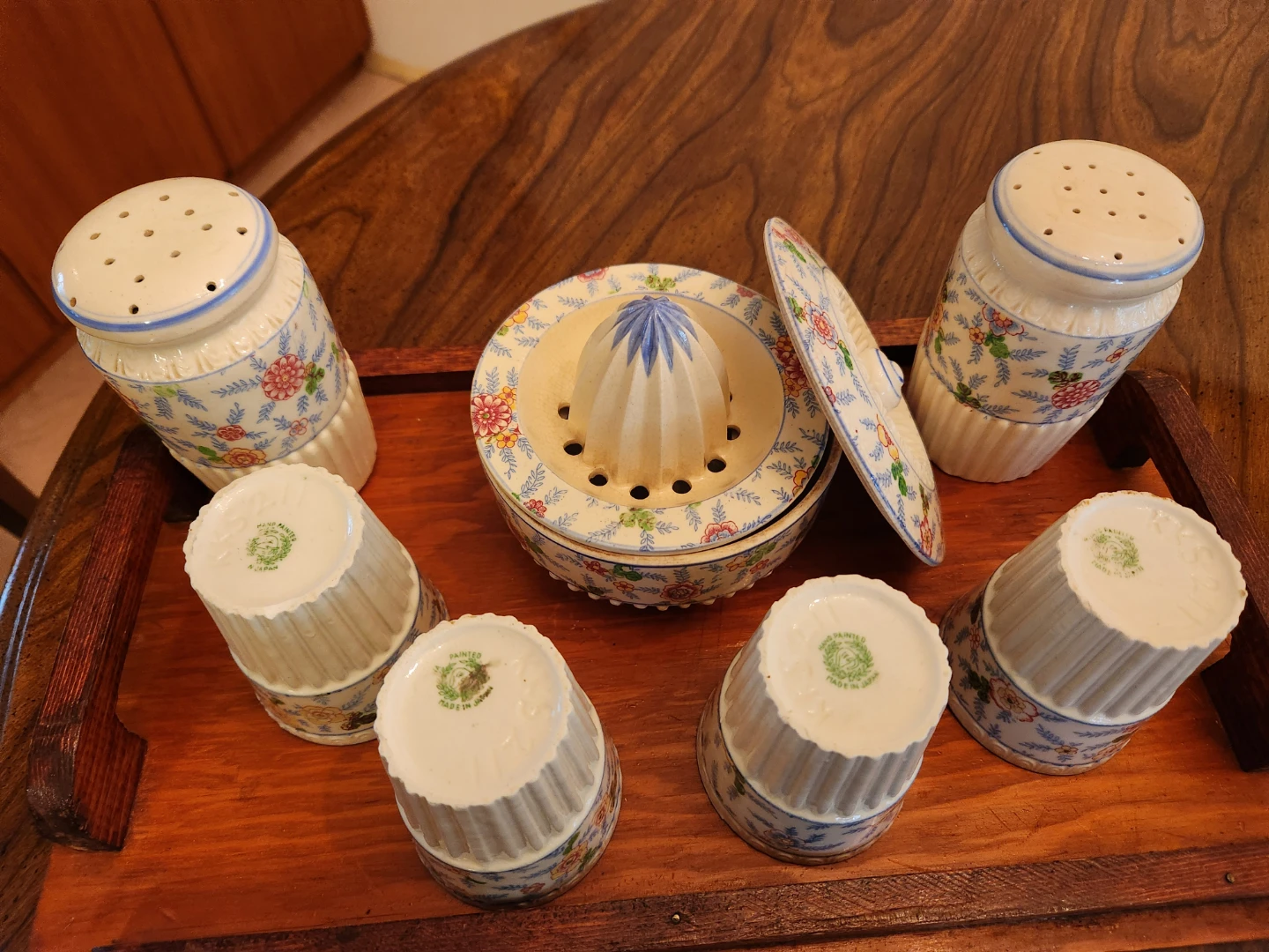 Vintage Floral Ceramic Salt and Pepper Shakers Set - photo 2