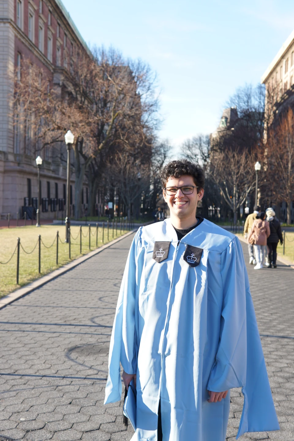Columbia University graduation gown + cap