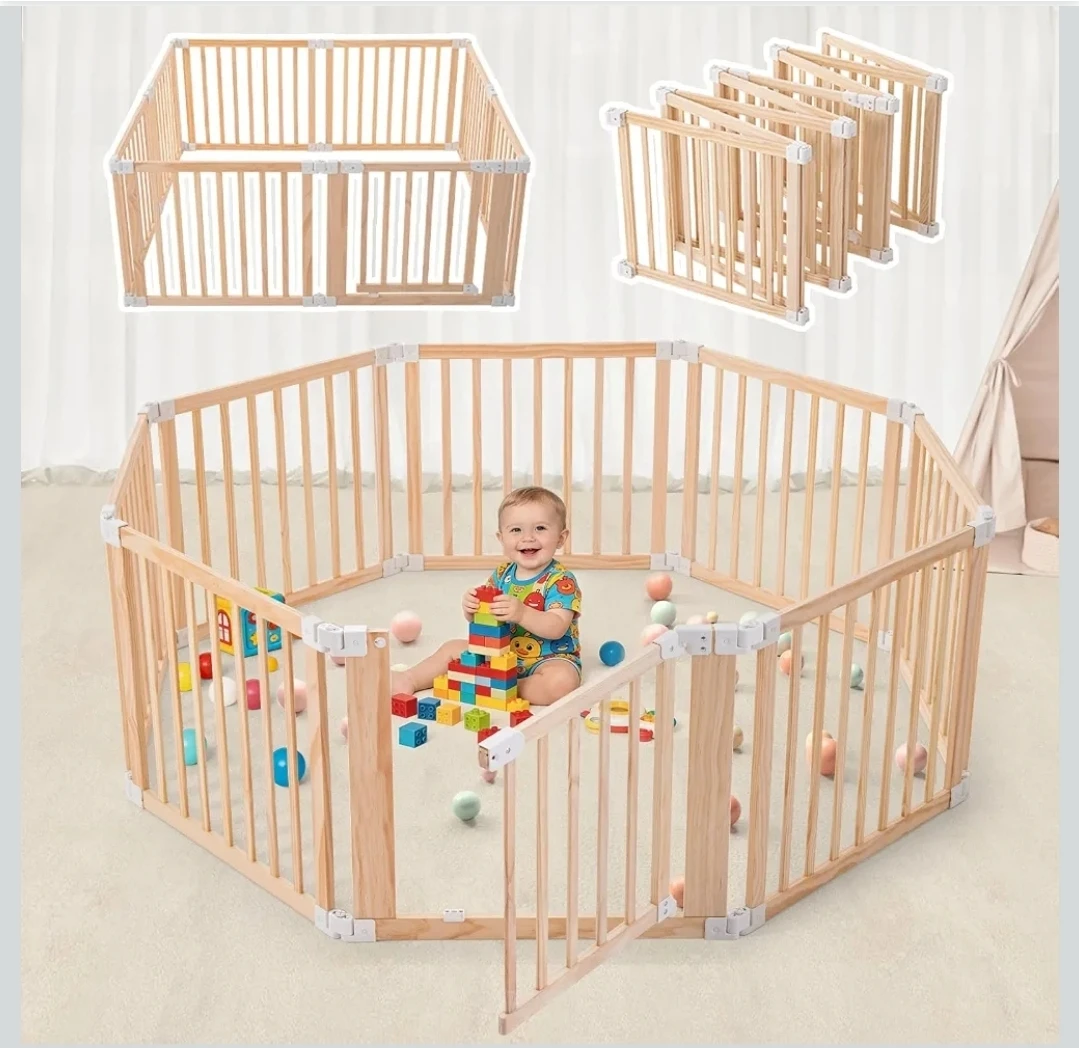 Wooden Baby Playpen - 8 Panel - photo 2