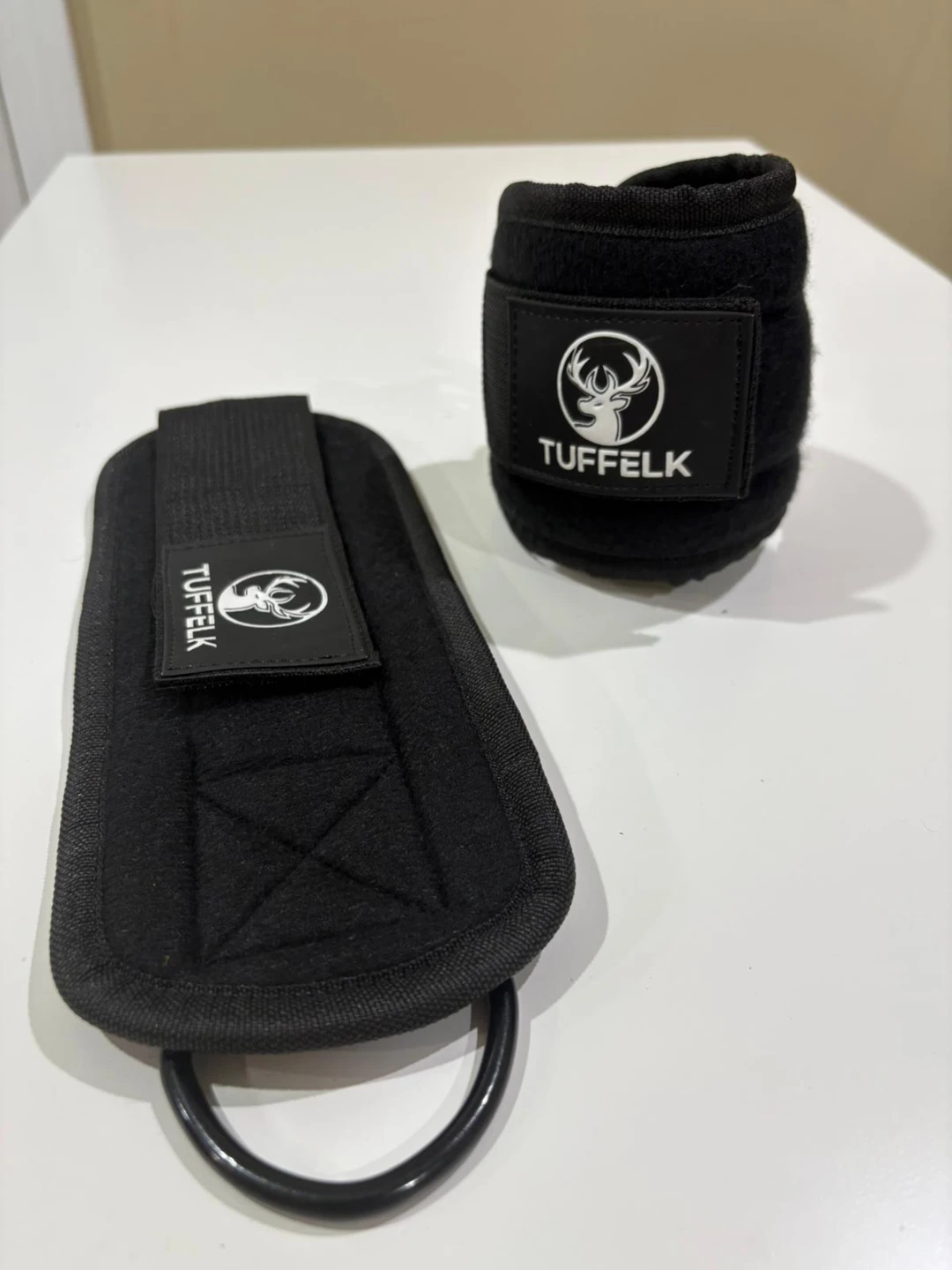 Tuffelk Black Ankle Straps (Pair)