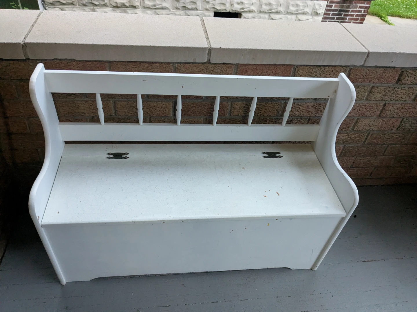 White Bench or seater with Storage space