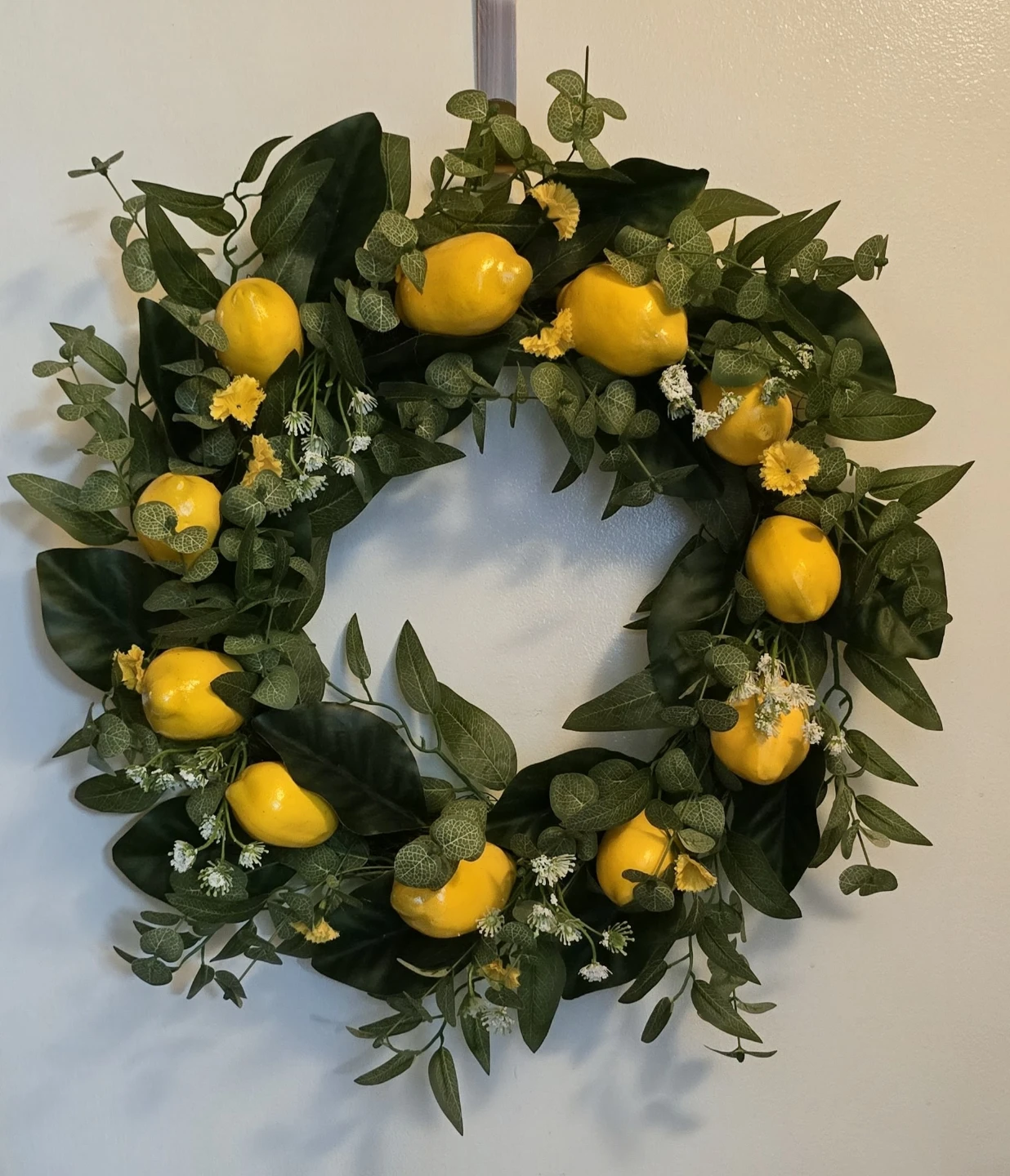 Lemon and Foliage Summer Wreath