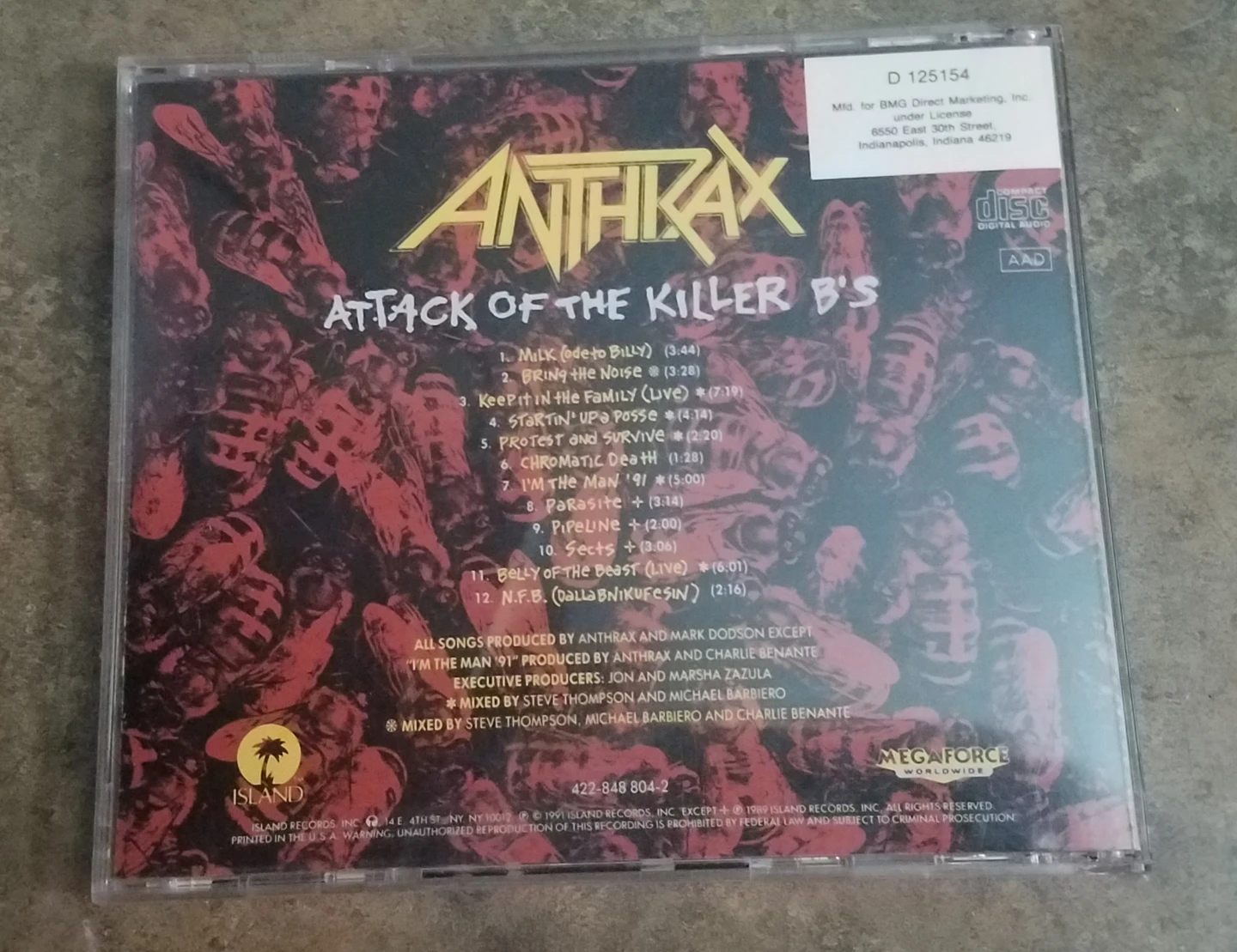 Anthrax Attack Of The Killer B's Mint Condition CD - photo 5