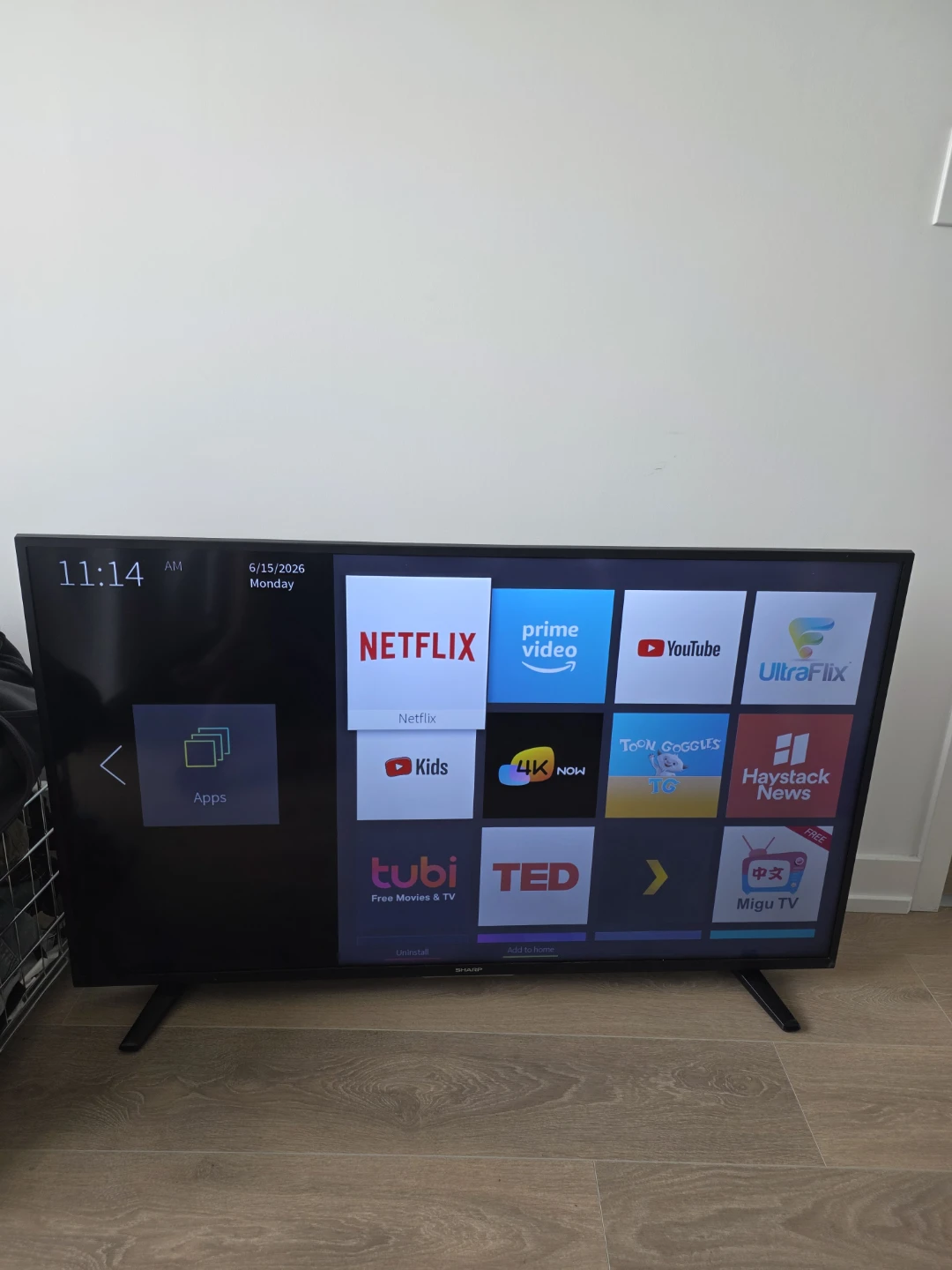 Sharp 50" 4K Smart TV – Excellent Condition