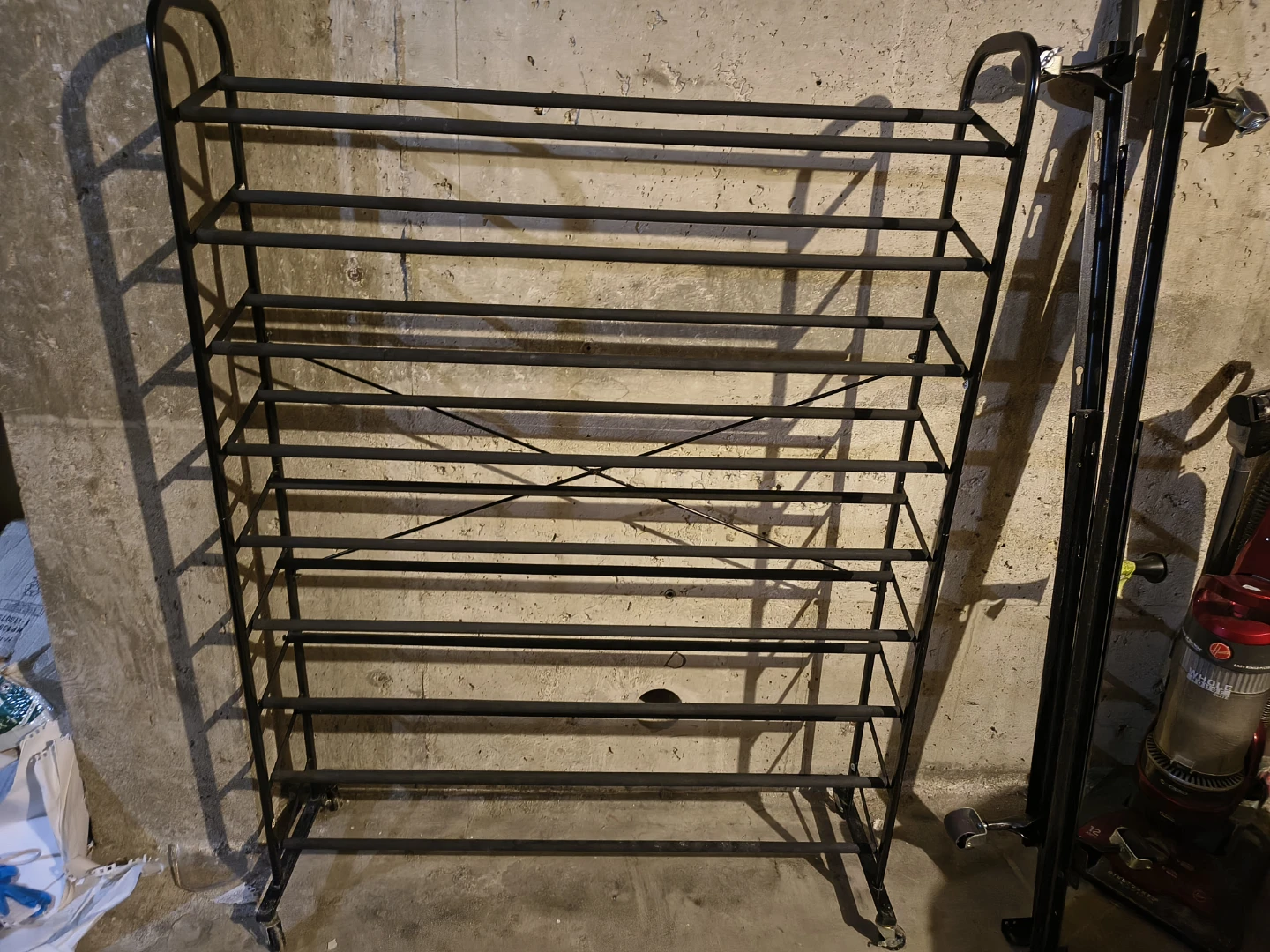 Black Metal 5-Tier Shoe Rack