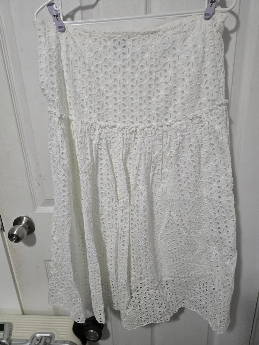 White Eyelet Strapless Dress - photo 2
