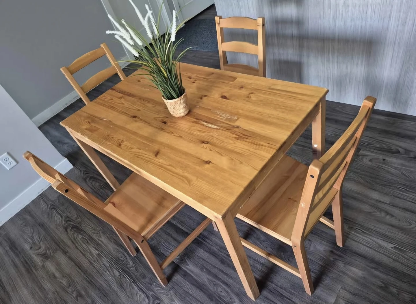 Wooden Dining Table and Chairs Set - photo 2