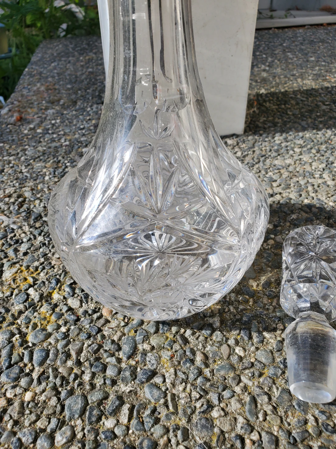 Crystal Cut Glass Decanter with Stopper - photo 3