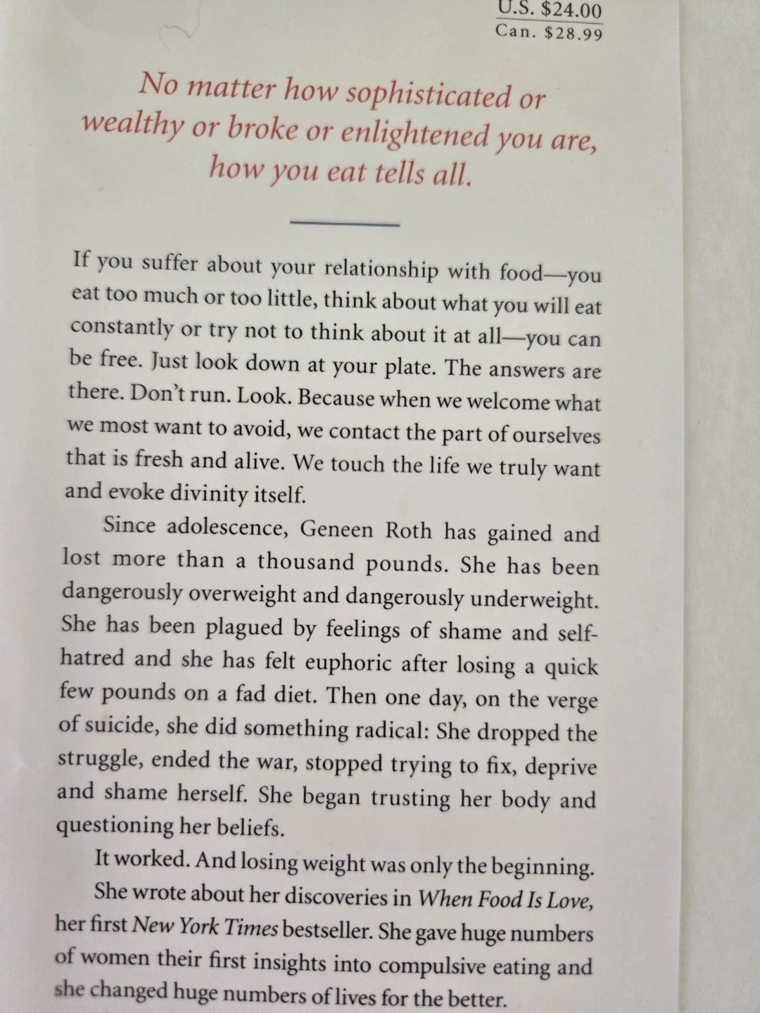 Women, Food, and God by Geneen Roth ⚽️ - photo 2