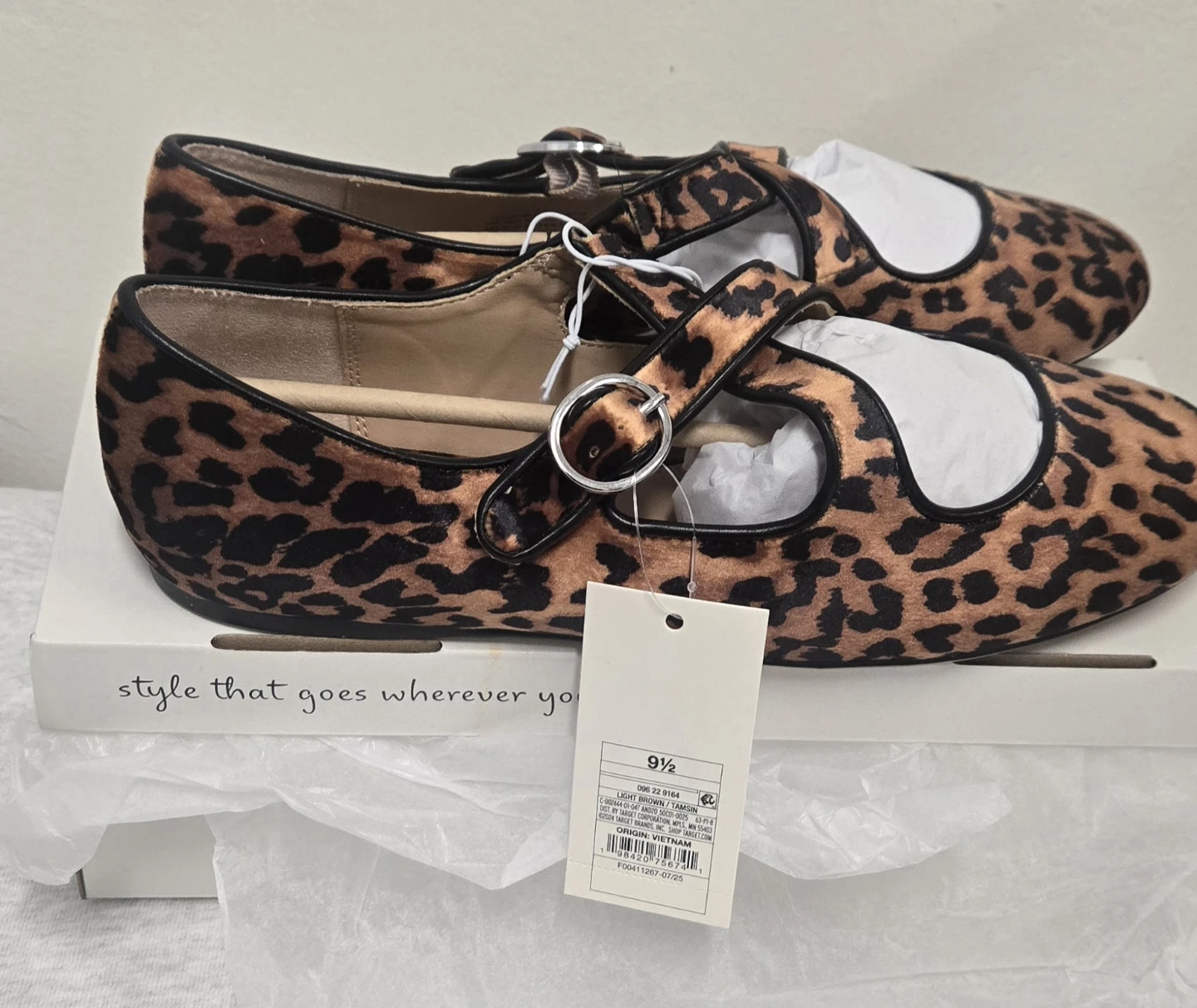 A New Day Tamsin Flats Leopard Print Mary Jane Shoes - photo 2