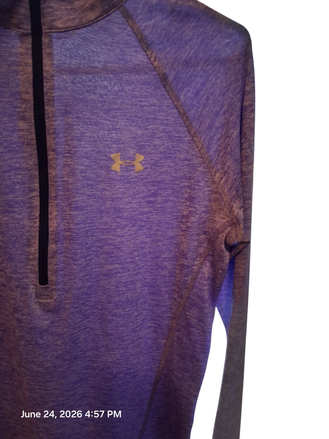 Under Armour Purple 1/4 Zip Long Sleeve Shirt - photo 4
