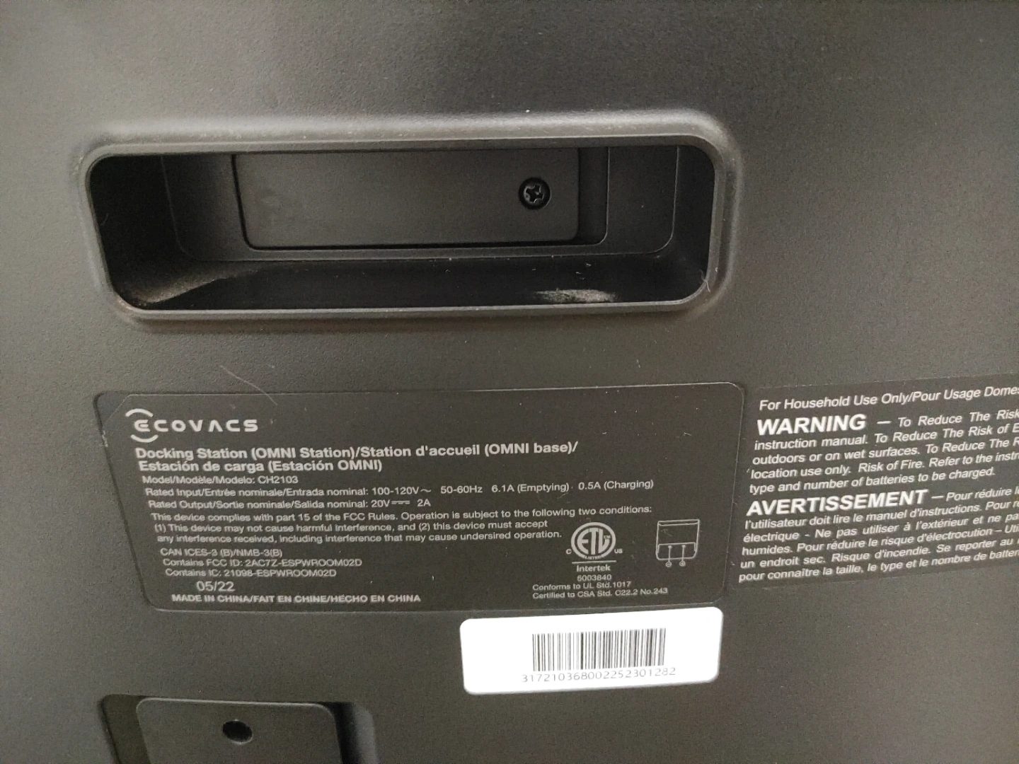 ECOVACS Docking Station Omni DEEBOT Robot Vacuum - photo 5