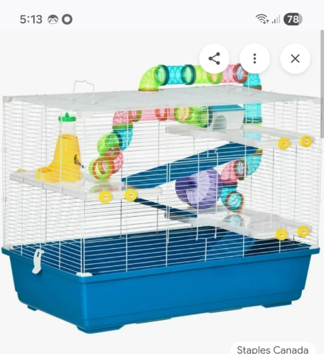 Critter Trail Hamster Habitat Cage with Tubes only open to trade