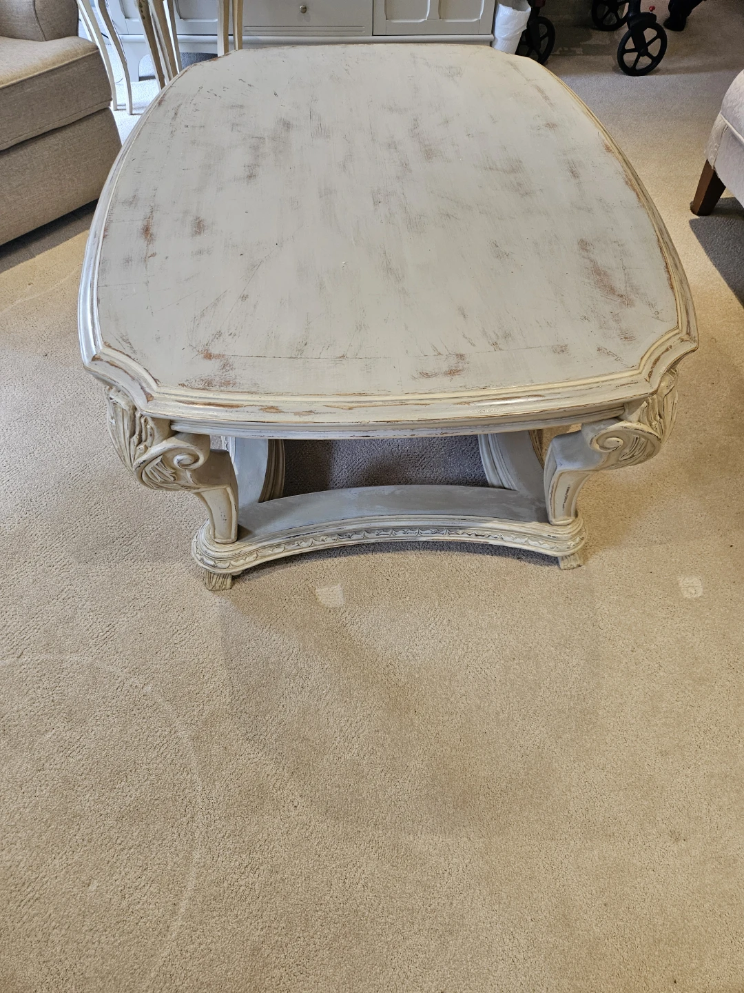 Shabby Chic French Provincial Coffee Table - photo 3