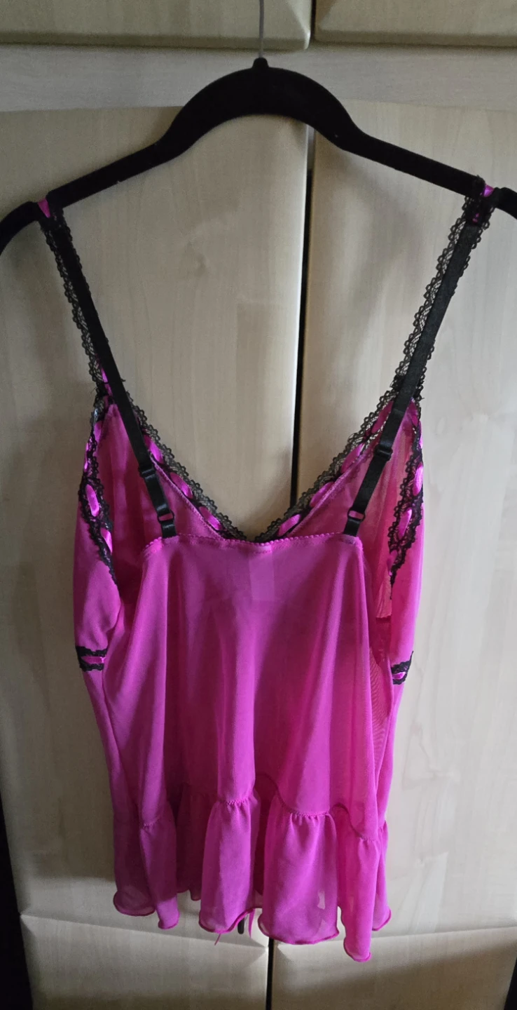 donna l'oren Sheer Babydoll Lingerie Top [L] - photo 2