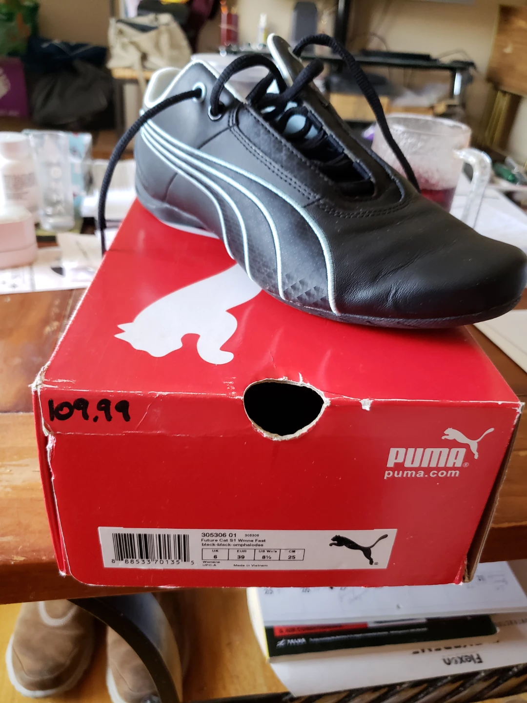 Puma black shoes with light blue accents - photo 2
