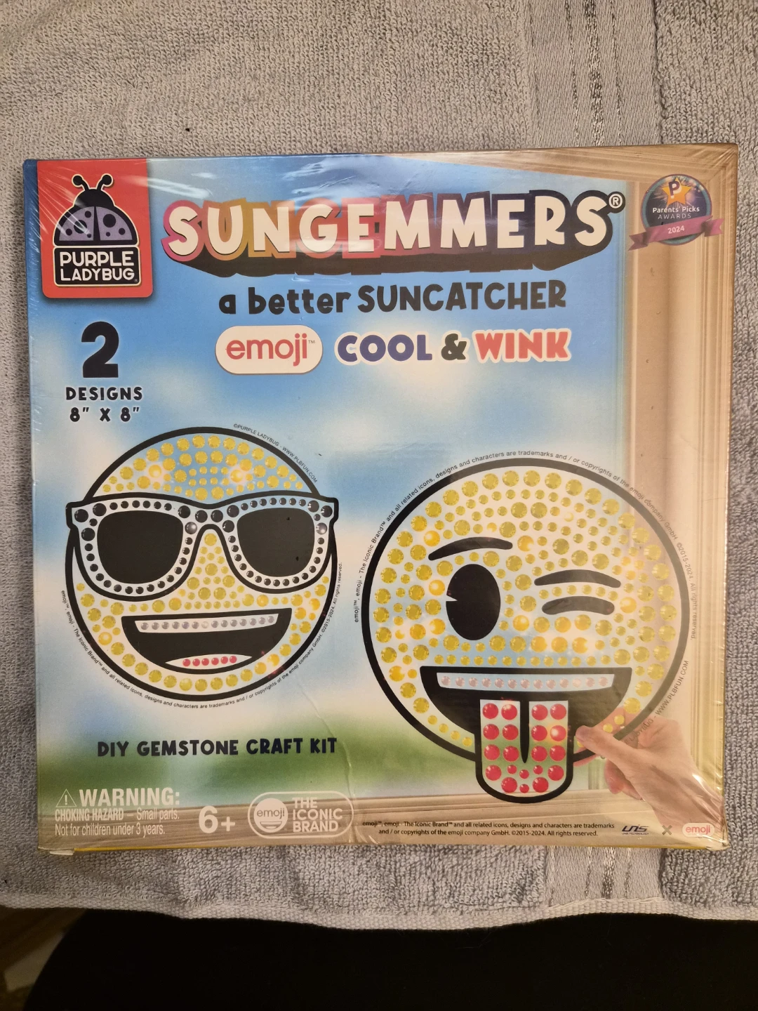 Purple Ladybug Sungemmers Emoji DIY Gemstone Craft Kit