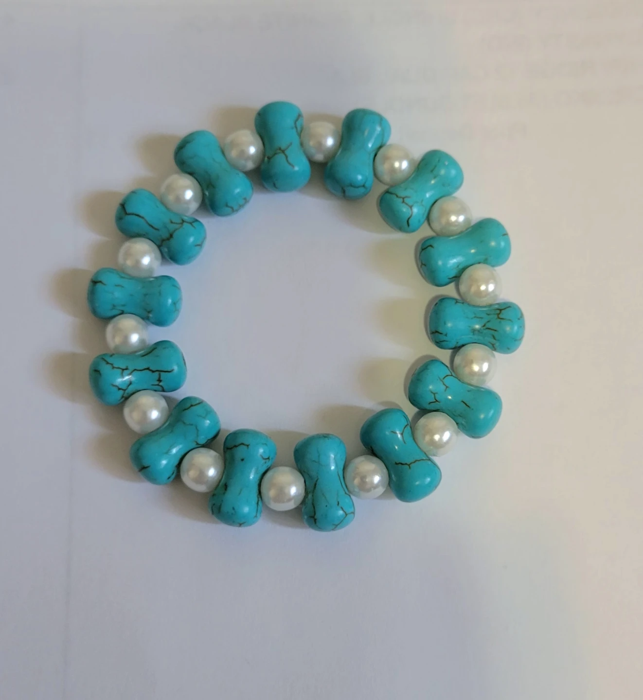 Turquoise Beaded Bracelet and Earring Set - photo 2