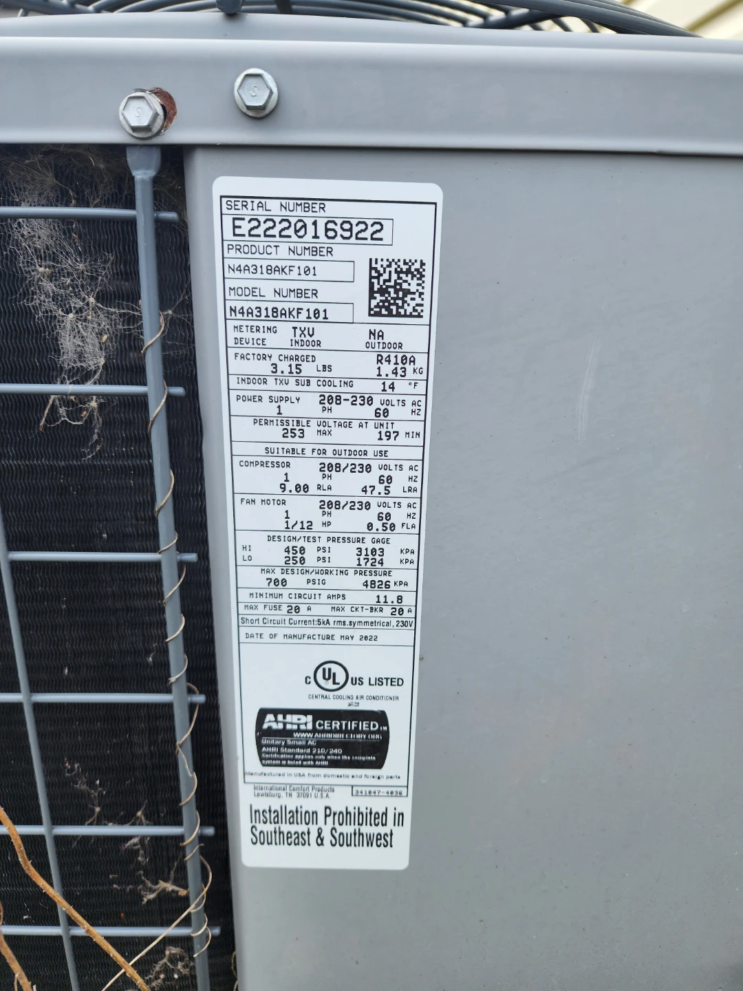 KeepRite Air Conditioner - photo 2