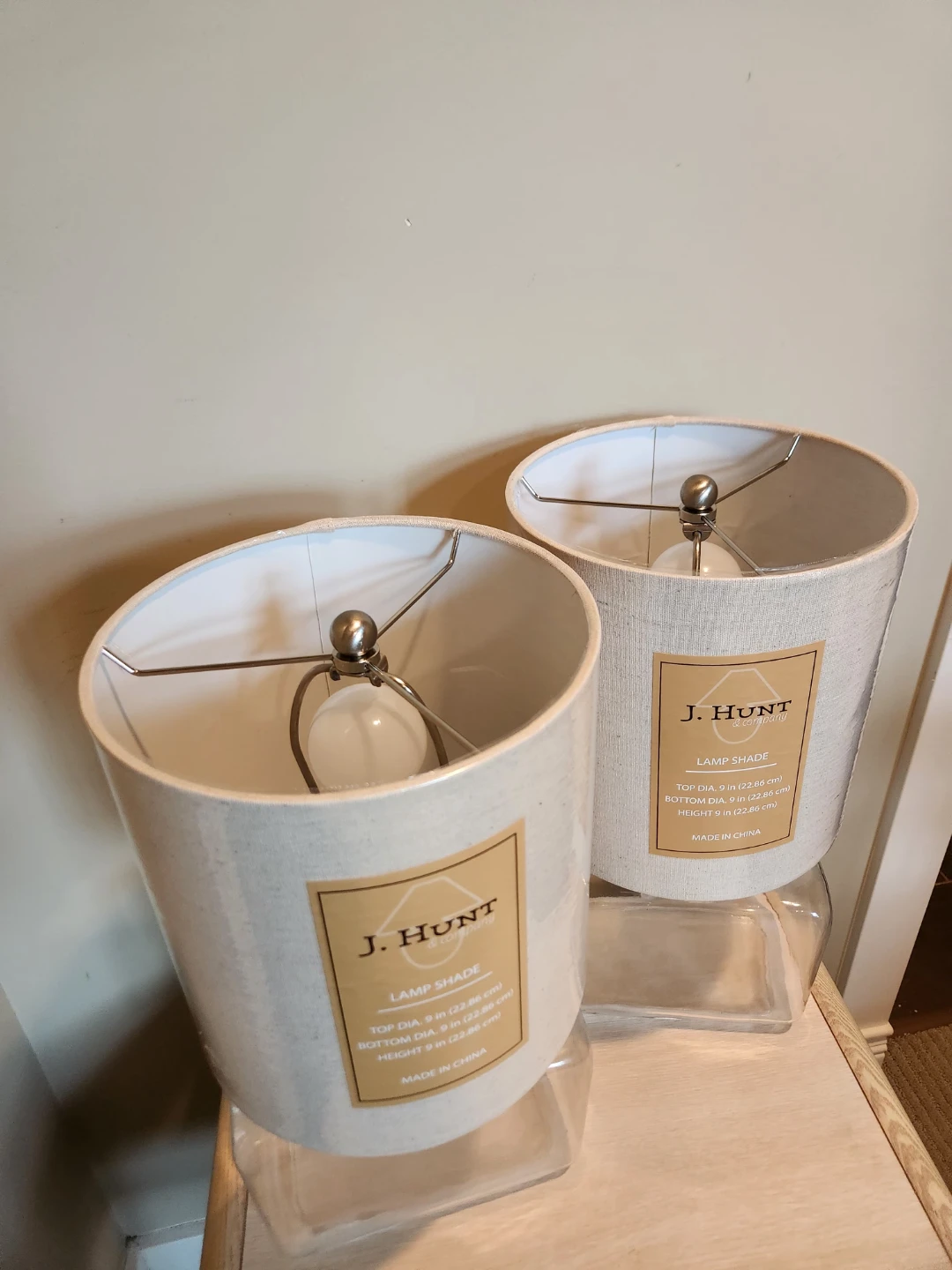 New fillable base glass lamp $45 each or $80 for the set of 2. - photo 3