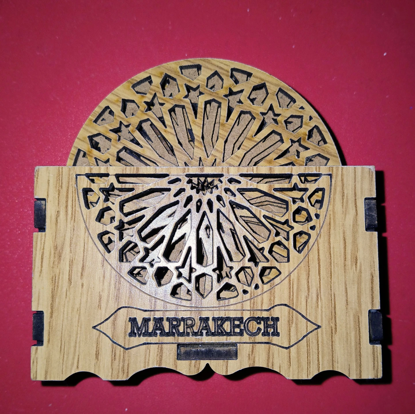 Small Wooden Coaster Set from Morocco ⚽